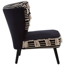 Cafenos Moroccan Fabric Bedroom Chair In Black