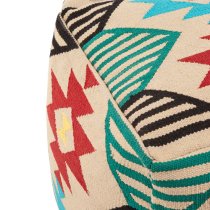 Cafenos Square Fabric Pouffe In Multicolor