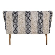 Cafenos Moroccan 2 Seater Fabric Sofa In White And Black