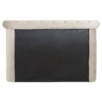 Cujam Velvet Storage Ottoman King Size Bed In Mink