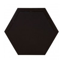 Harla Hexagonal Wall Bedroom Mirror In Black And Ivory Frame