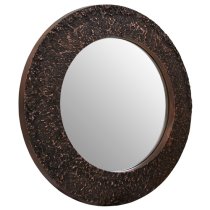 Almory Round Wall Bedroom Mirror In Copper Frame