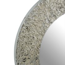 Almory Round Wall Bedroom Mirror In Nickel Frame