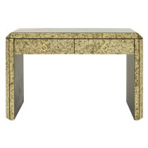 Koma Mirrored Glass Console Table With 2 Drawers In Gold