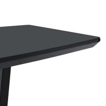 Ilko High Gloss Bar Table Rectangular Glass Top In Black