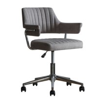 Mantra Swivel Fabric Home And Office Chair In Grey