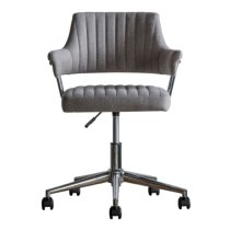 Mantra Swivel Fabric Home And Office Chair In Grey