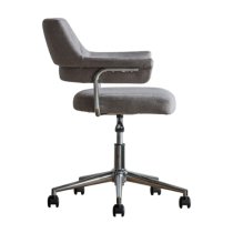 Mantra Swivel Fabric Home And Office Chair In Grey