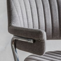 Mantra Swivel Fabric Home And Office Chair In Grey