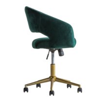 Marry Swivel Velvet Home And Office Chair In Green