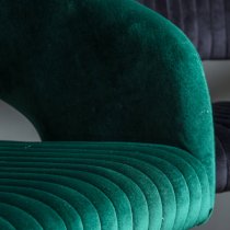 Marry Swivel Velvet Home And Office Chair In Green