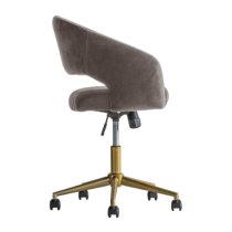 Marry Swivel Velvet Home And Office Chair In Grey