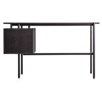 Marvale Wooden Laptop Desk With 2 Drawers In Black And Natural