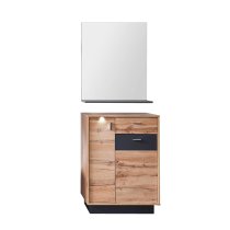 Coyco LED Hallway Furniture Set 6 In Wotan Oak And Grey