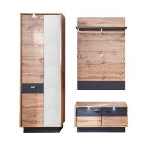 Coyco LED Hallway Furniture Set 8 In Wotan Oak And Grey