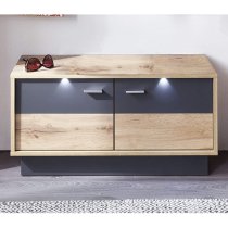 Coyco LED Hallway Furniture Set 8 In Wotan Oak And Grey