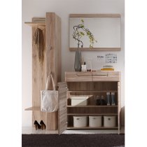 Melay Wooden Hallway Furniture Set 3 In San Remo Light Oak