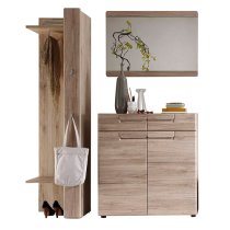 Melay Wooden Hallway Furniture Set 3 In San Remo Light Oak