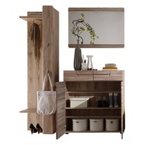 Melay Wooden Hallway Furniture Set 3 In San Remo Light Oak