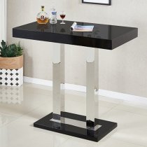 Caprice Black High Gloss Bar Table 4 Coco Black Stools