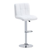 Caprice White High Gloss Bar Table With 4 Coco White Stools