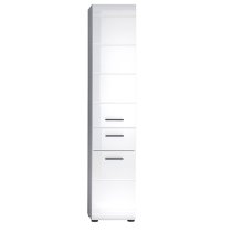 Zenith Bathroom Storage Cabinet In White With High Gloss Fronts