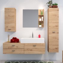 Gaep Tall Bathroom Storage Cabinet In Artisan Oak