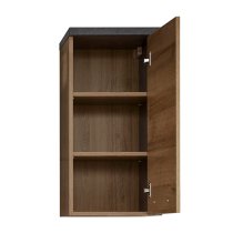 Java Wall Hung Storage Cabinet In Dark Cement Grey And Oak