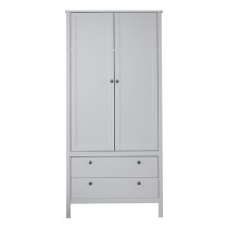 Valdo Kids Room Wooden Wardrobe In White