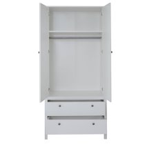 Valdo Kids Room Wooden Wardrobe In White