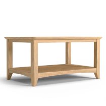 Carnial Wooden Large Coffee Table In Blond Solid Oak