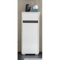 Solet Bathroom Floor Storage Cabinet In White Gloss