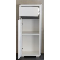 Solet Bathroom Floor Storage Cabinet In White Gloss