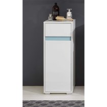 Solet Bathroom Floor Storage Cabinet In White Gloss