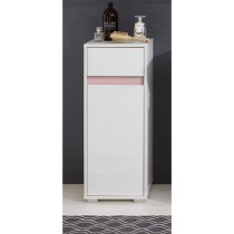 Solet Bathroom Floor Storage Cabinet In White Gloss