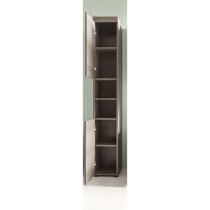 Britton Tall Bathroom Storage Cabinet In Sardegna Smoky Silver