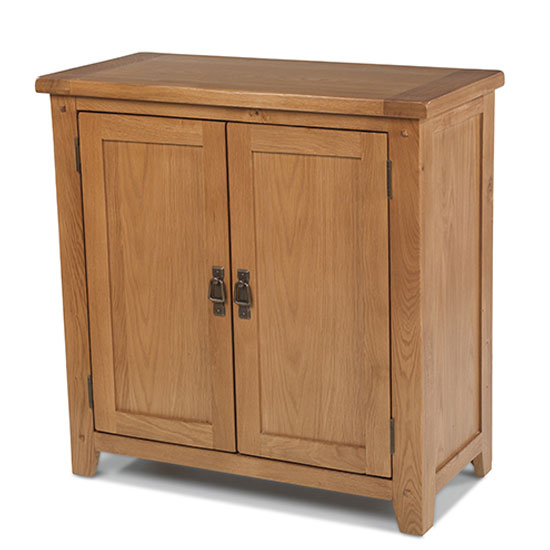 Velum Wooden Storage Cupboard In Chunky Solid Oak