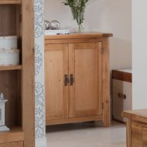 Velum Wooden Storage Cupboard In Chunky Solid Oak