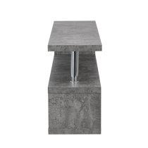 Miami Wooden S Shape Design TV Stand In Concrete Effect