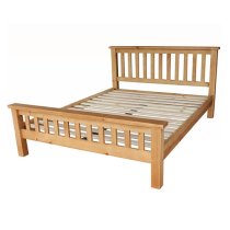 Cyprian Wooden King Size Bed In Chunky Pine