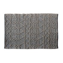 Exeter Extra Large Fabric Geometric Tribal Rug In Black