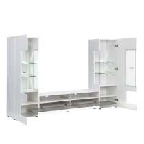 Santiago Entertainment Unit In White Gloss And Concrete Effect