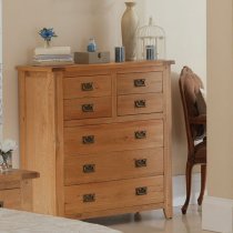 Velum Chest Of Drawers In Chunky Solid Oak With 7 Drawers