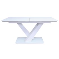 Raffle Large Glass Extending Dining Table In White High Gloss