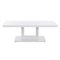 Atlantis High Gloss Coffee Table In White With LED Lighting