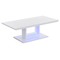 Atlantis High Gloss Coffee Table In White With LED Lighting