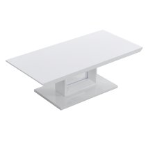 Atlantis High Gloss Coffee Table In White With LED Lighting