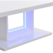 Atlantis High Gloss Coffee Table In White With LED Lighting