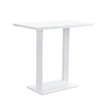 Atlantis High Gloss Bar Table In White With LED Lighting