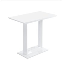 Atlantis High Gloss Bar Table In White With LED Lighting